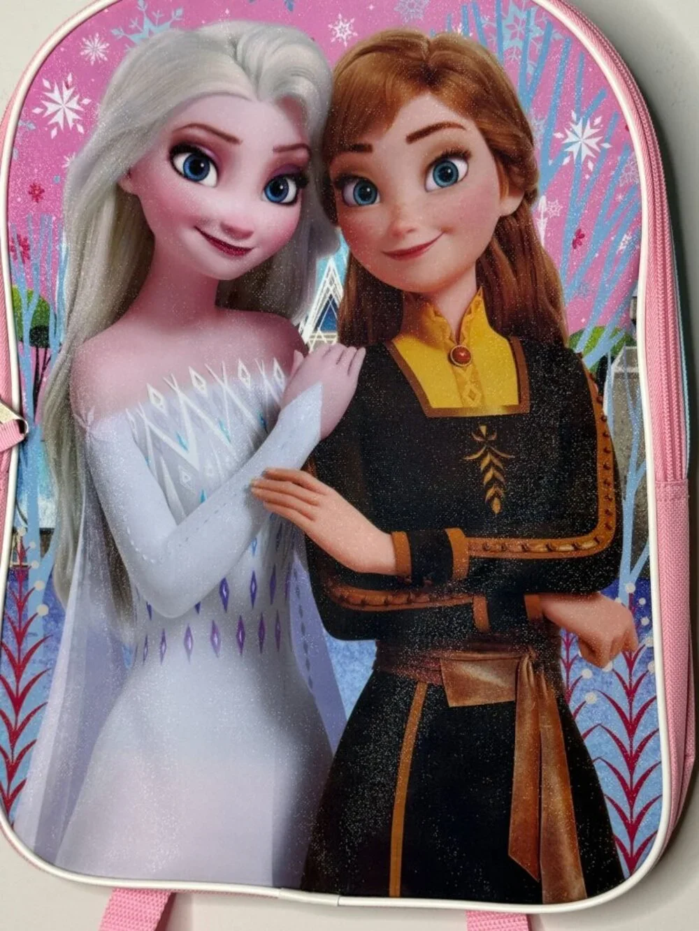 Disney Frozen Elsa Anna Kids Pink Blue Backpack NWT